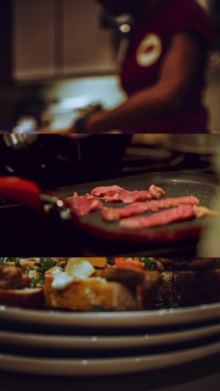 Kitchen and plated food video still