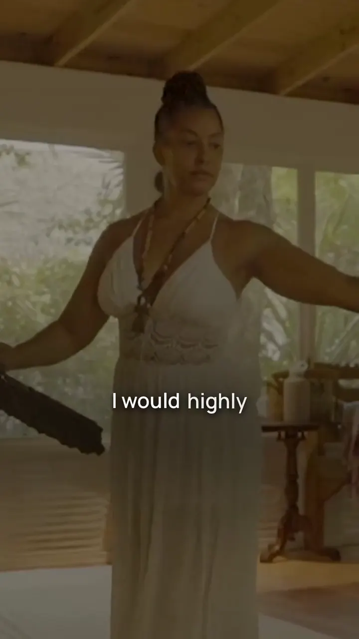 A retreat guest shares her story about generational pain and healing in Jamaica, with animated captions.